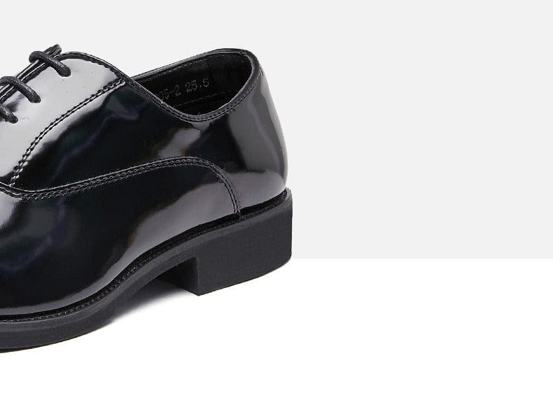 aesido New Summer Open Edge Pearl Patent Leather Pointed Toe Men's Leather Shoes