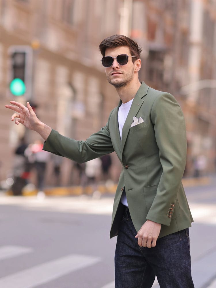 Outfit Ideas Brown Best Sport Coat With Jeans Green Blazer Outfit Ideas Green Blazer Outfit, Green Blazer, Blazer Outfits Men