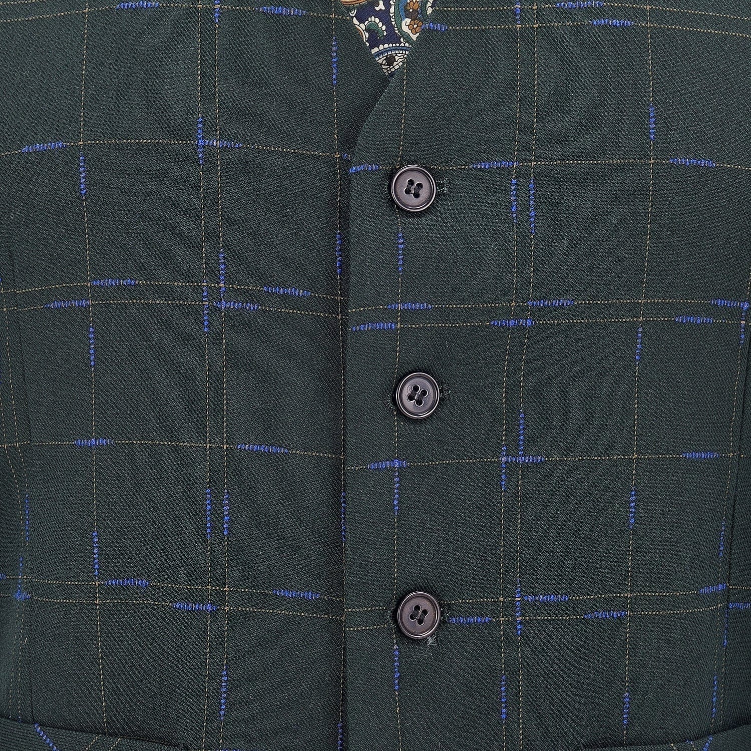 aesido Plaid V Neck Waidtcoat Fashion Suit Vest