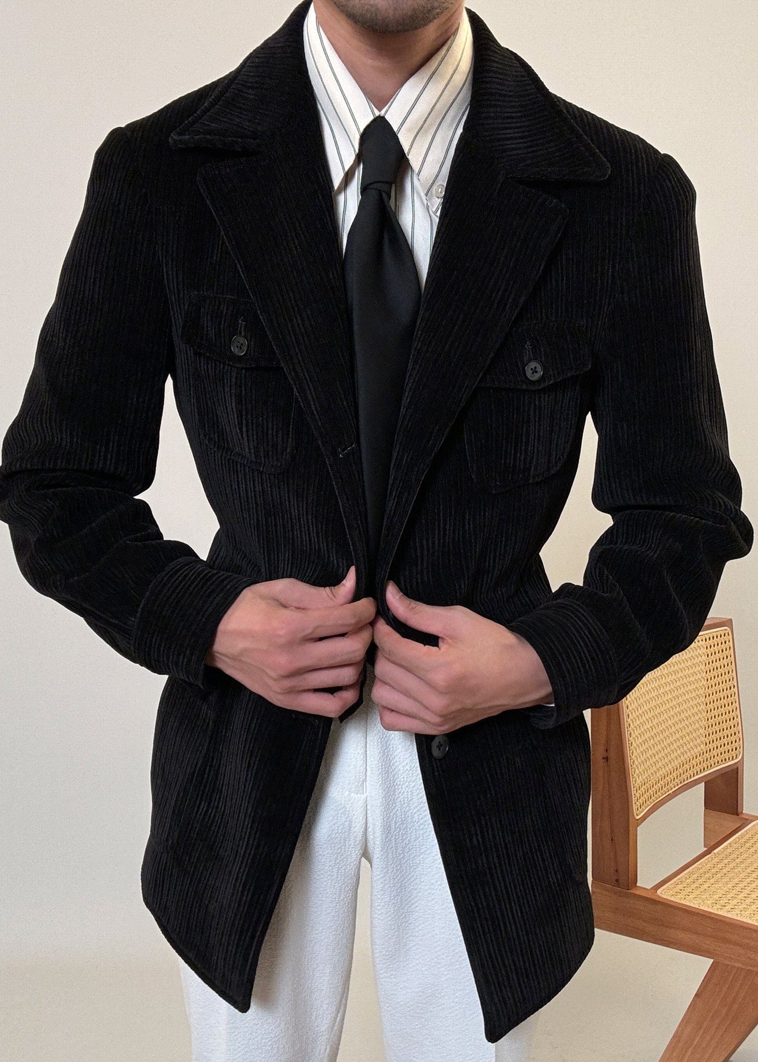 Men's Corduroy Blazer – Autumn & Winter Single-Breasted Jacket