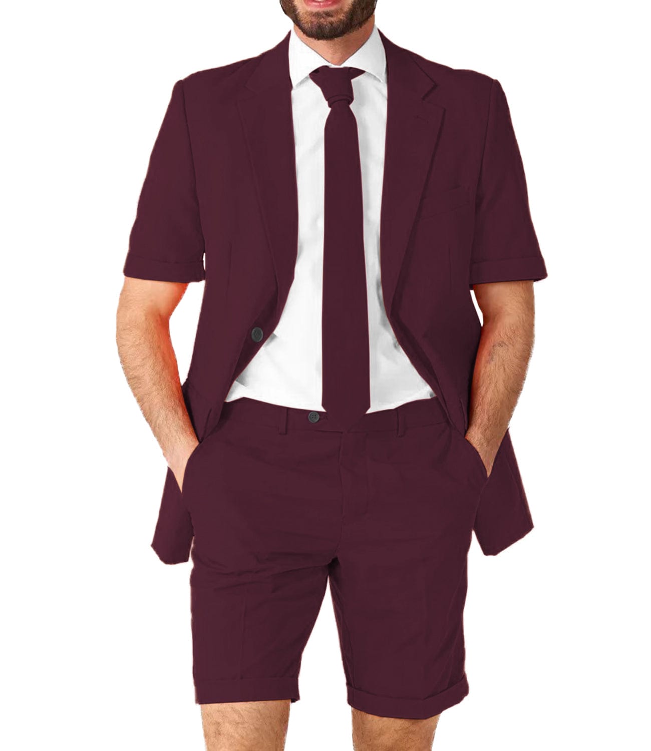 aesido Summer Notch Lapel Leisure Suit For Men (Blazer+Pants)