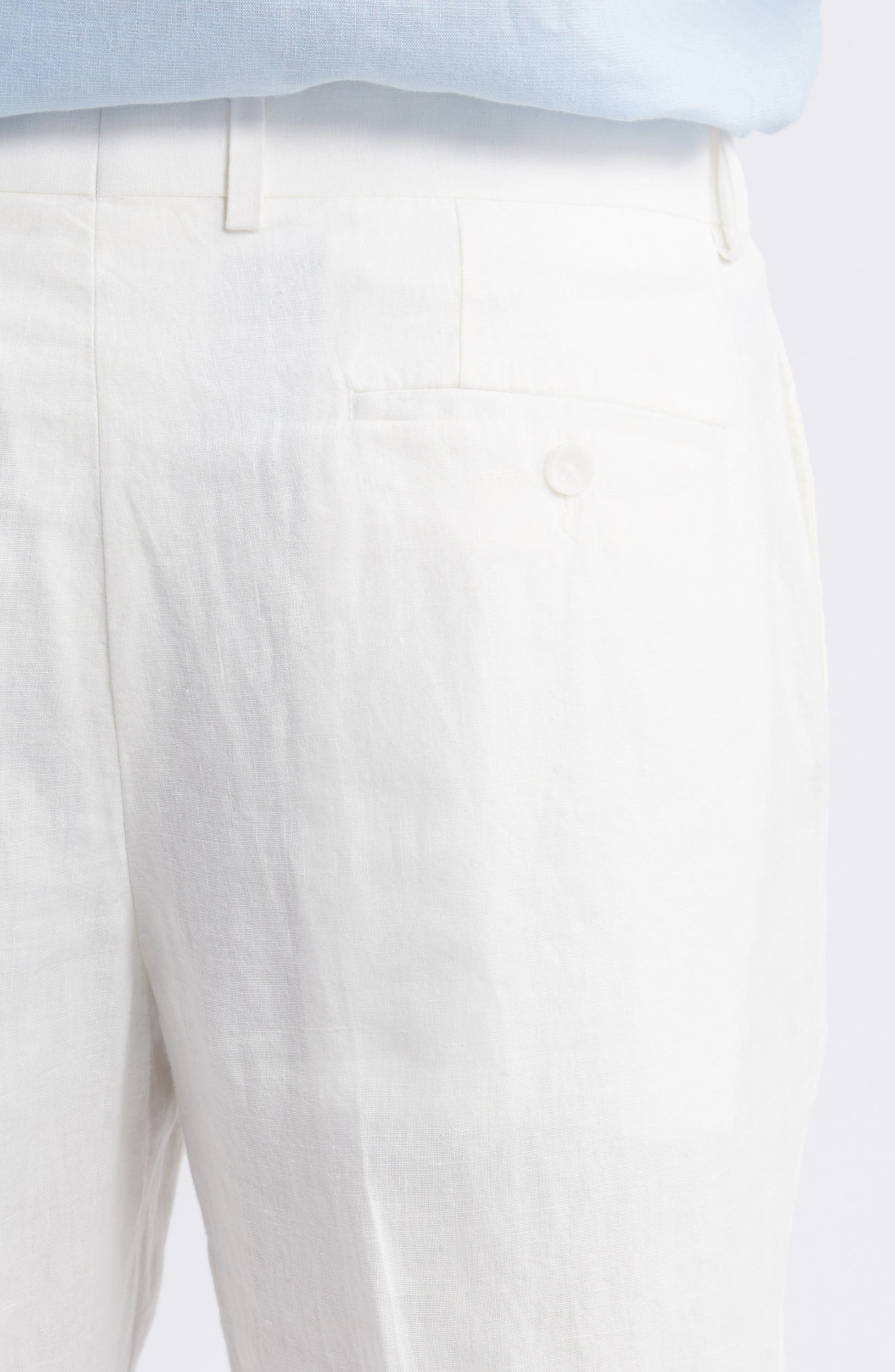 Aesido Summer White Linen Casual Men's Pants White / 30W X 30L Aesido Summer White Linen Casual Men's Pants White / 30W X 30L