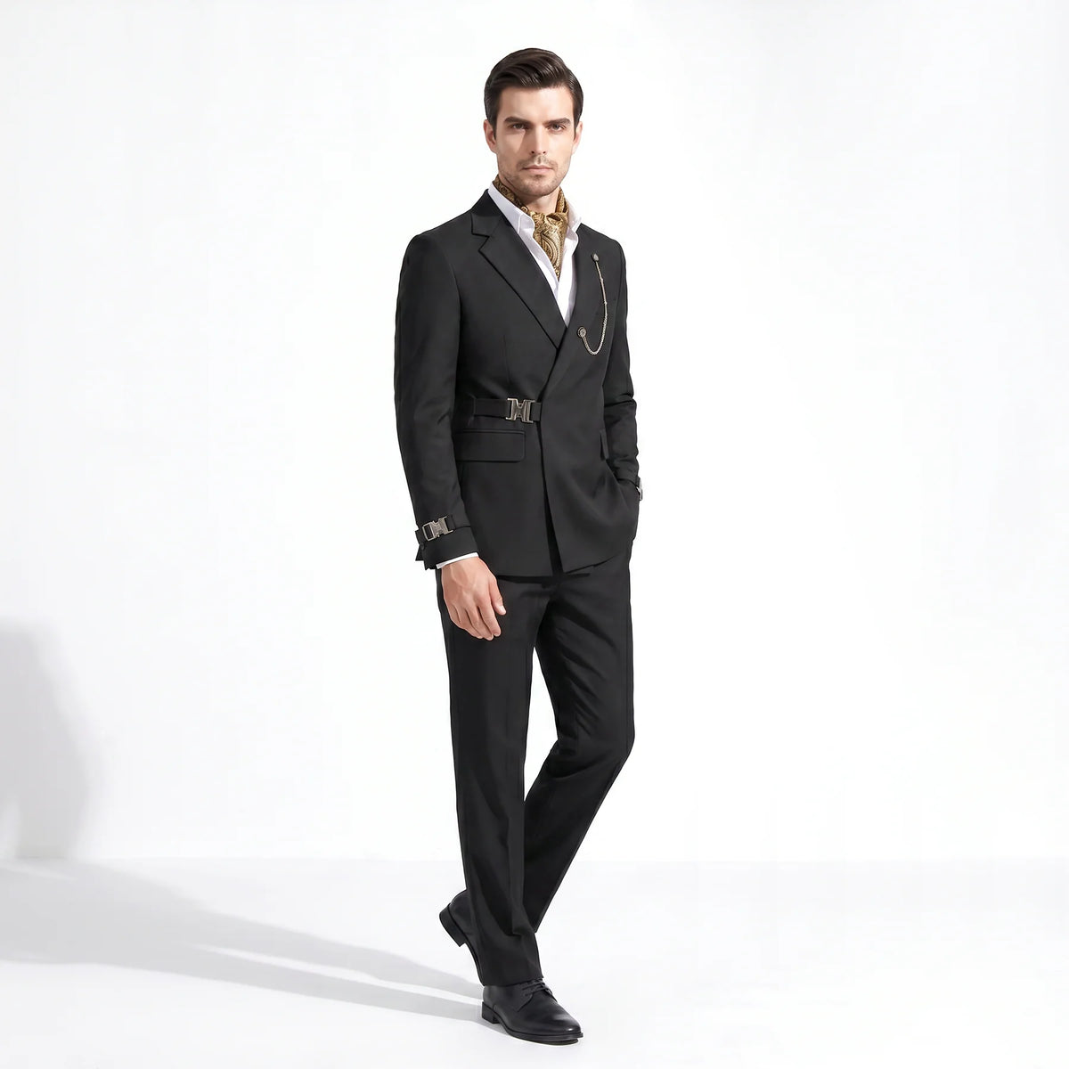 Aesido 2 Pieces Casual Men's Regular Fit Notch Lapel Suits For Wedding (Blazer + Pants)