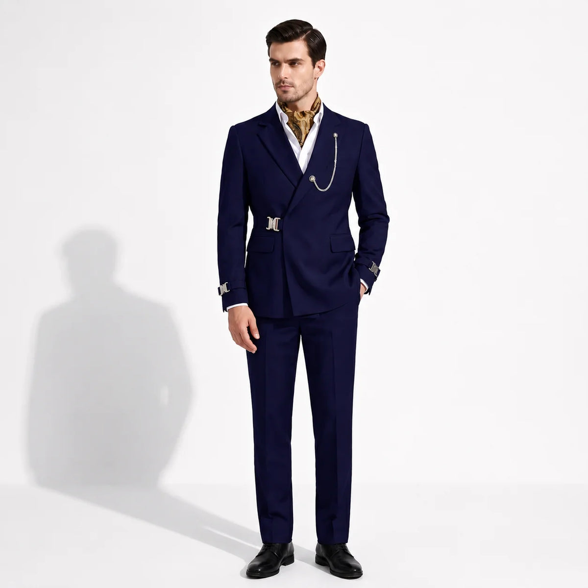 Aesido 2 Pieces Casual Men's Regular Fit Notch Lapel Suits For Wedding (Blazer + Pants)