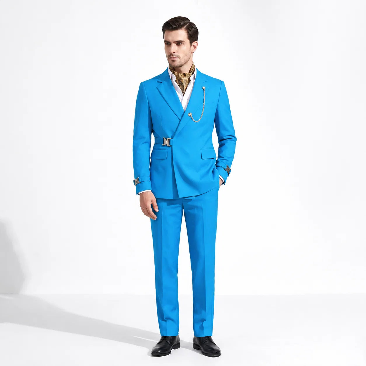 Aesido 2 Pieces Casual Men's Regular Fit Notch Lapel Suits For Wedding (Blazer + Pants)